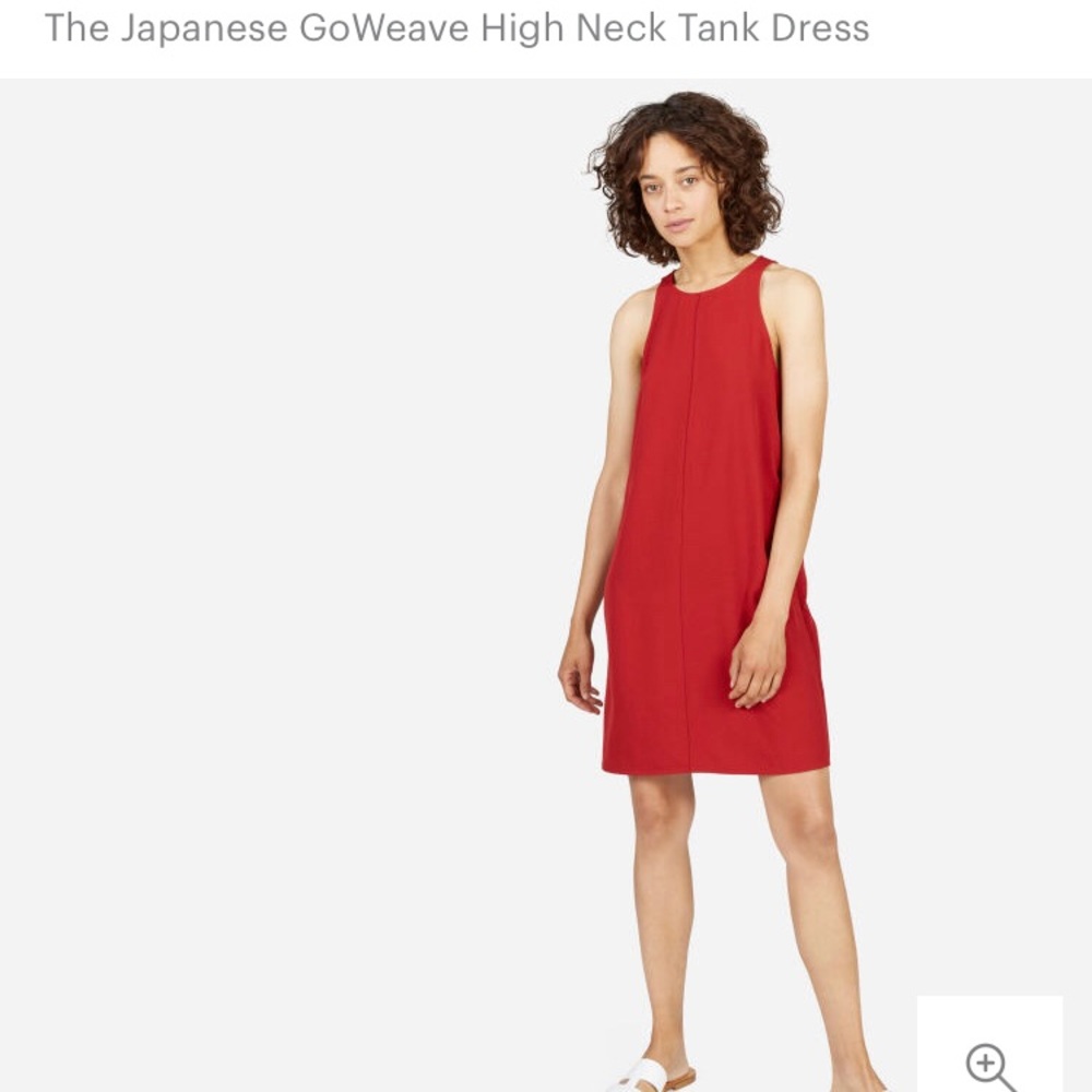 Everlane Go Weave High Neck Tank Dress - Red Sz 2